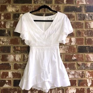 White Flowy Romper